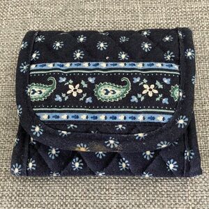 Vera Bradley Small Trifold Wallet in Seaport Navy